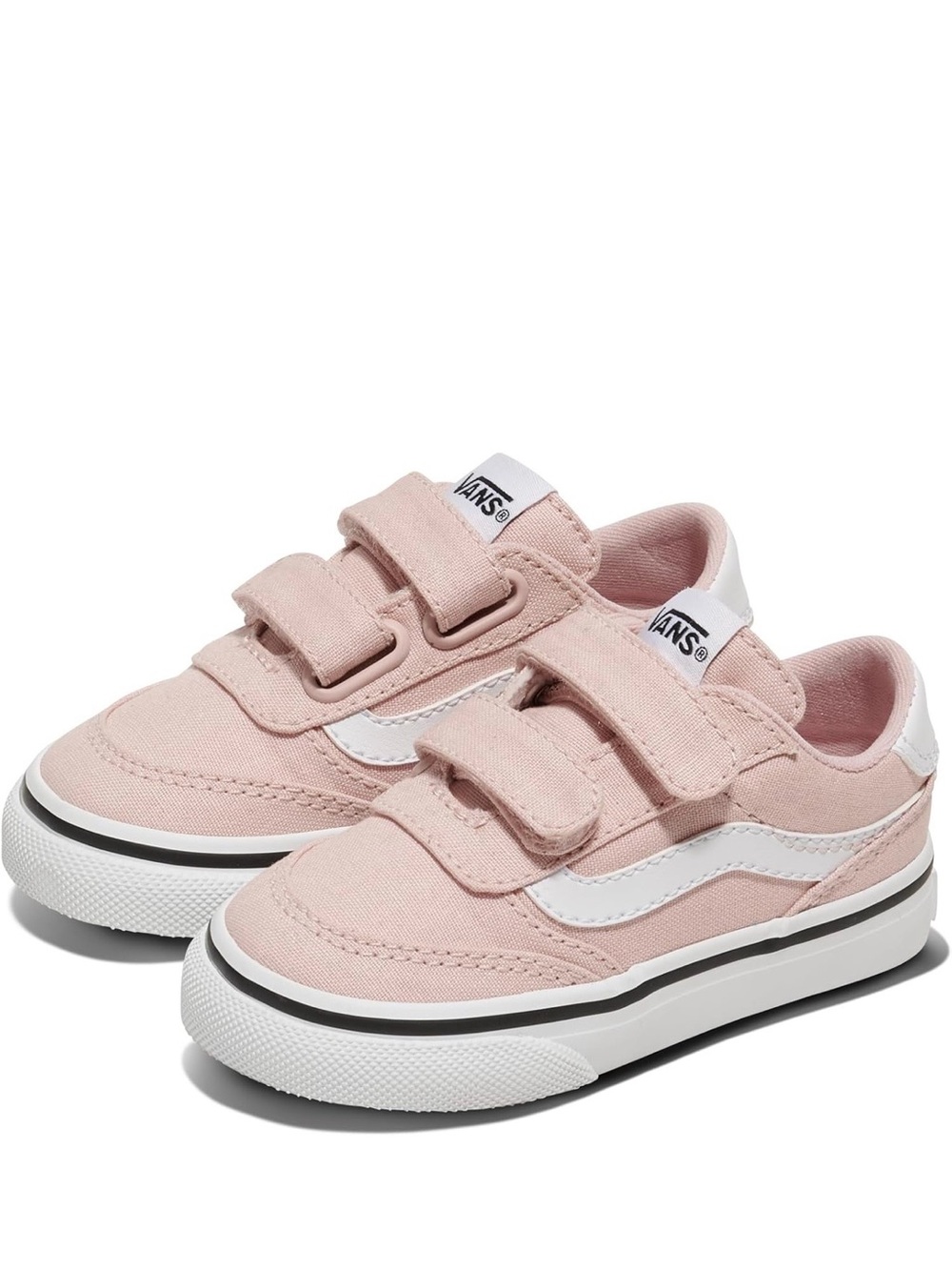 Vans Kids Pink Velcro Old Skool Sneakers